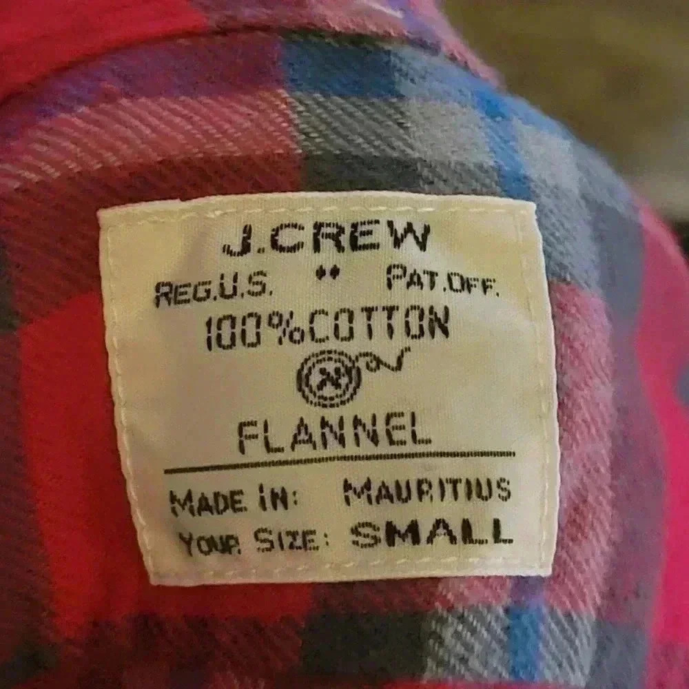 J.Crew Plaid Flannel Long Sleeve Button Sown Shirt - S - Picture 8 of 8